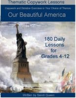 Our Beautiful America - Copywork Book cover