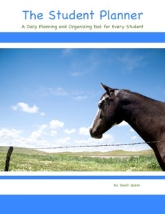 Book cover - Student Planner Horse